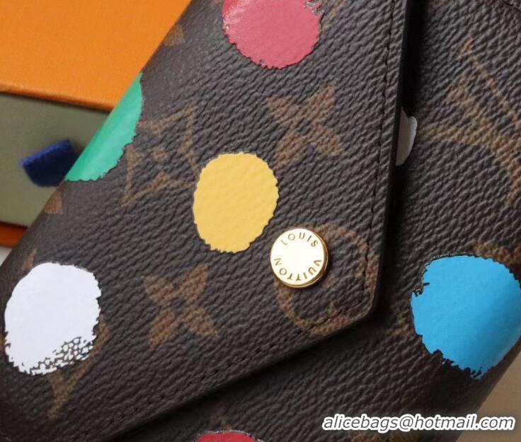 New Design Louis Vuitton LVxYK Monogram Canvas With Painted Dots Victorine Wallet M81865