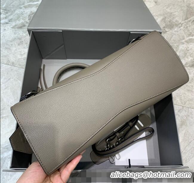 Promotional Balenciaga Neo Classic Small Bag in Grained Calfskin 638511 Khaki Grey/Silver 2021