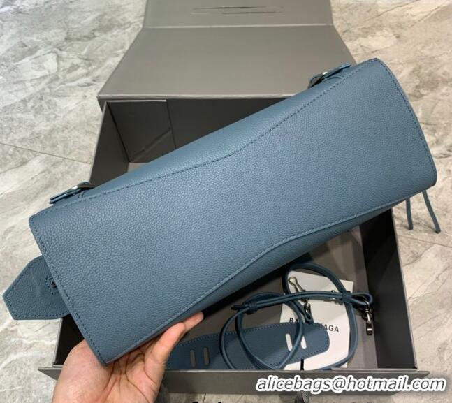 Top Quality Balenciaga Neo Classic Small Bag in Grained Calfskin 638511 Dusty Blue/Silver 2021