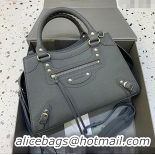 Promotional Balenciaga Neo Classic Small Bag in Grained Calfskin 638511 Dark Grey/Silver 2021