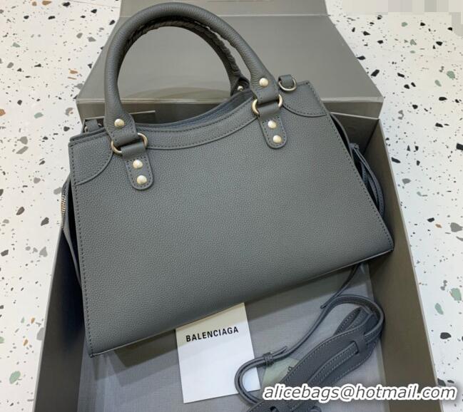 Promotional Balenciaga Neo Classic Small Bag in Grained Calfskin 638511 Dark Grey/Silver 2021