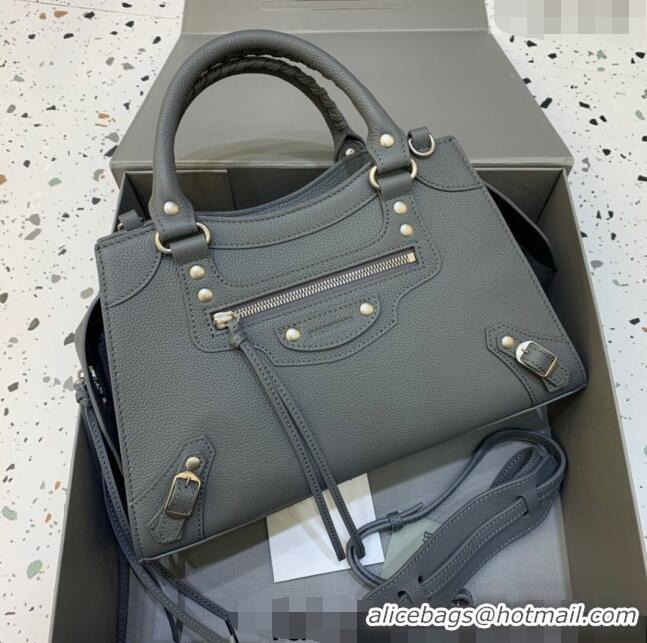 Promotional Balenciaga Neo Classic Small Bag in Grained Calfskin 638511 Dark Grey/Silver 2021