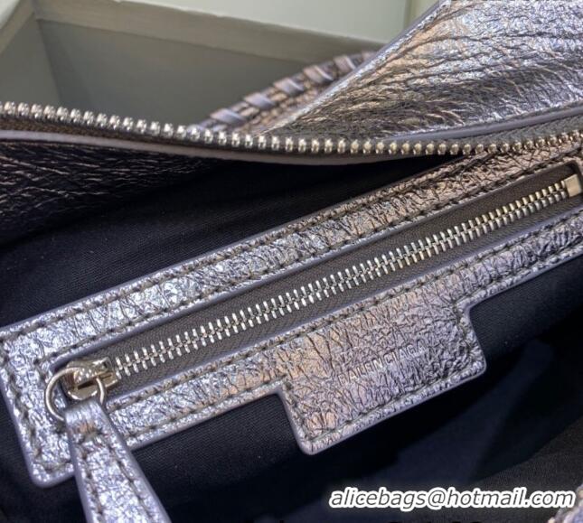 Affordable Price Balenciaga Neo Cagole XS Lambskin Top Handle Bag with Crystal BA1570 Silver 2022