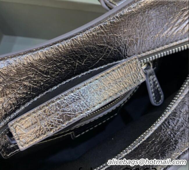 Affordable Price Balenciaga Neo Cagole XS Lambskin Top Handle Bag with Crystal BA1570 Silver 2022