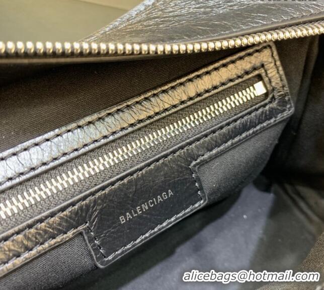 Discount Balenciaga Neo Cagole XS Lambskin Top Handle Bag with Crystal BA1570 Black 2022