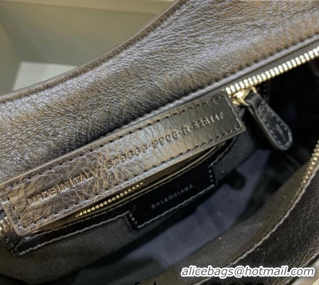 Discount Balenciaga Neo Cagole XS Lambskin Top Handle Bag with Crystal BA1570 Black 2022