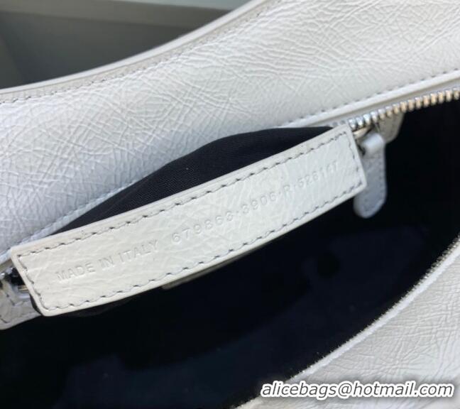 Top Grade Balenciaga Neo Cagole XS Lambskin Top Handle Bag with Crystal BA1570 White 2022