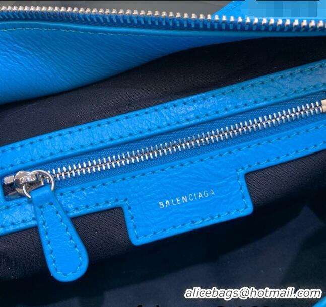 Good Product Balenciaga Neo Cagole XS Lambskin Top Handle Bag Neon BA1570 Blue/Aged Silver 2022