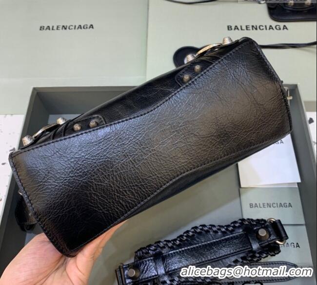 Well Crafted Balenciaga Neo Cagole XS Lambskin Top Handle Bag BA1570 Black/Aged Silver 2022