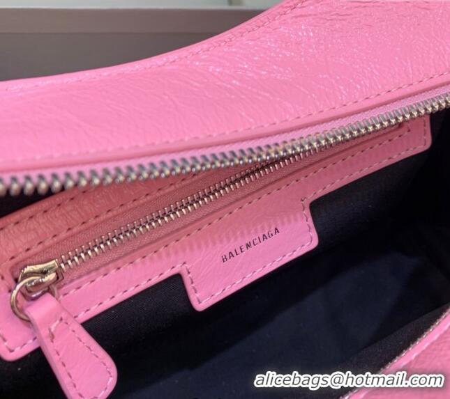 Pretty Style Balenciaga Neo Cagole XS Lambskin Top Handle Bag BA1570 Light Pink/Aged Silver 2022