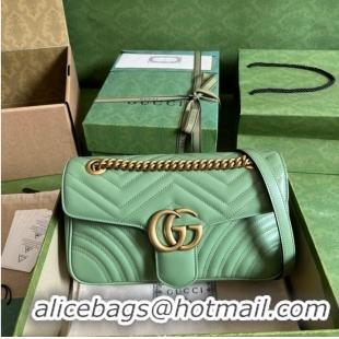 Well Crafted Gucci GG Marmont small shoulder bag 443497 Sage green