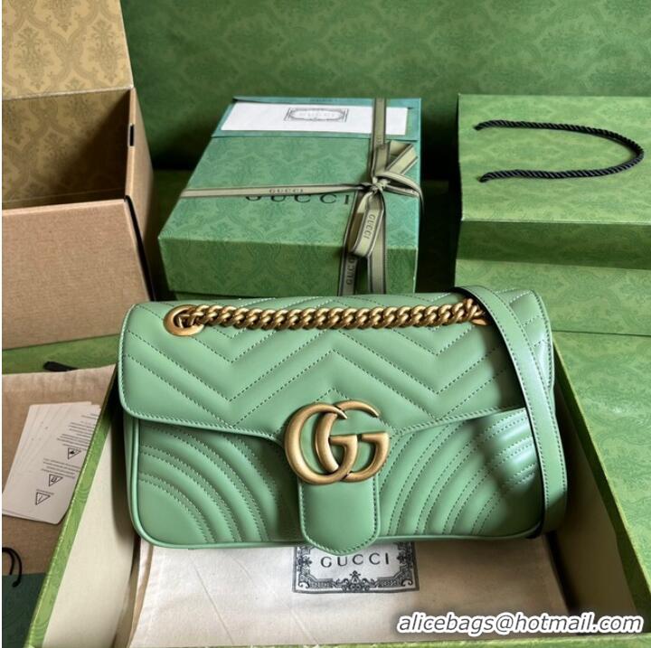 Well Crafted Gucci GG Marmont small shoulder bag 443497 Sage green