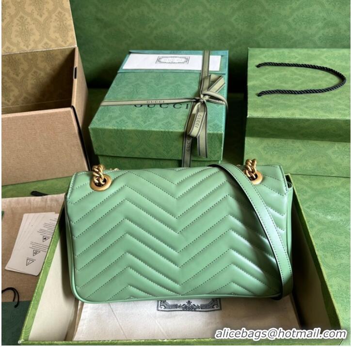 Well Crafted Gucci GG Marmont small shoulder bag 443497 Sage green