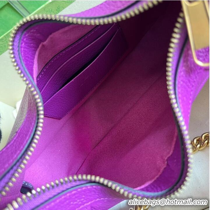 Good Product Gucci Aphrodite shoulder bag with Double G ‎739076 purple