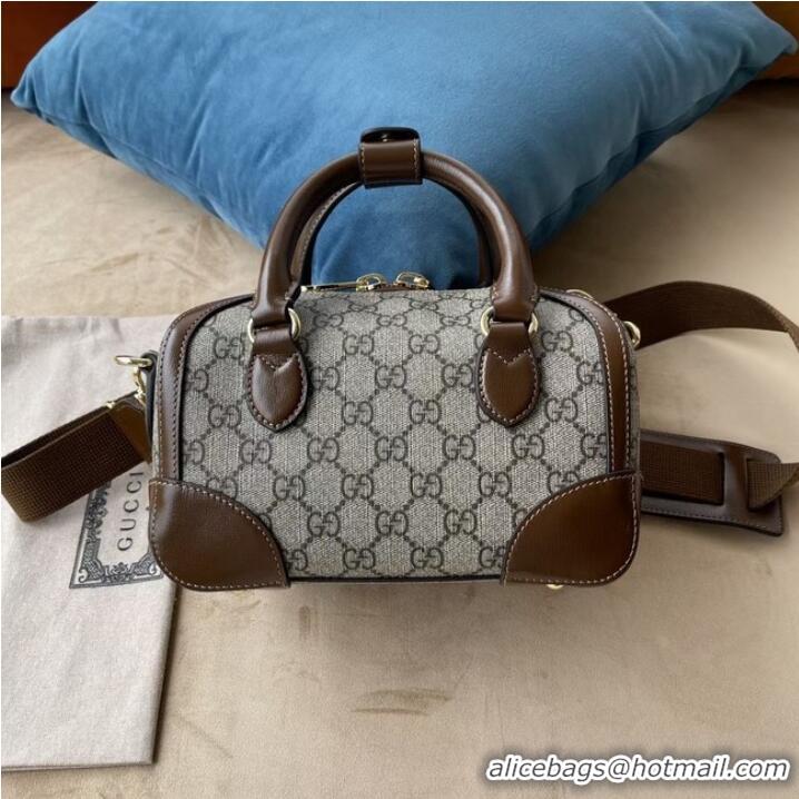 Low Cost Gucci Small duffle bag with Interlocking G 723307 brown