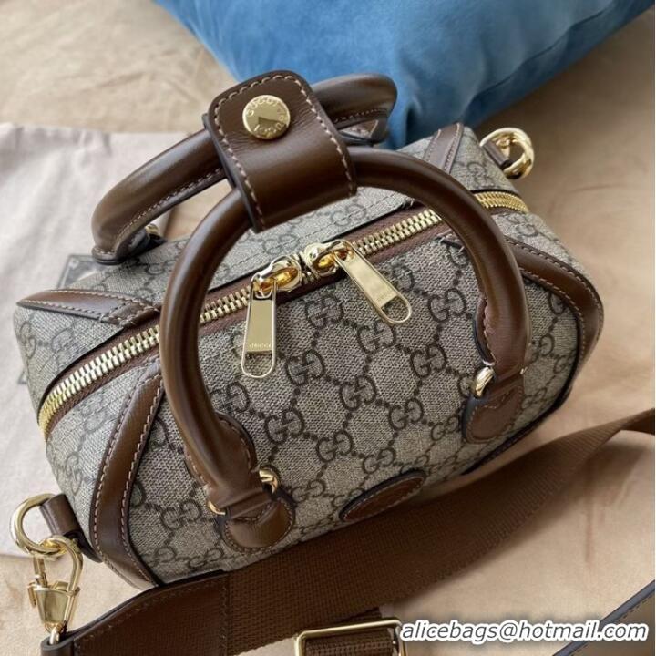 Low Cost Gucci Small duffle bag with Interlocking G 723307 brown