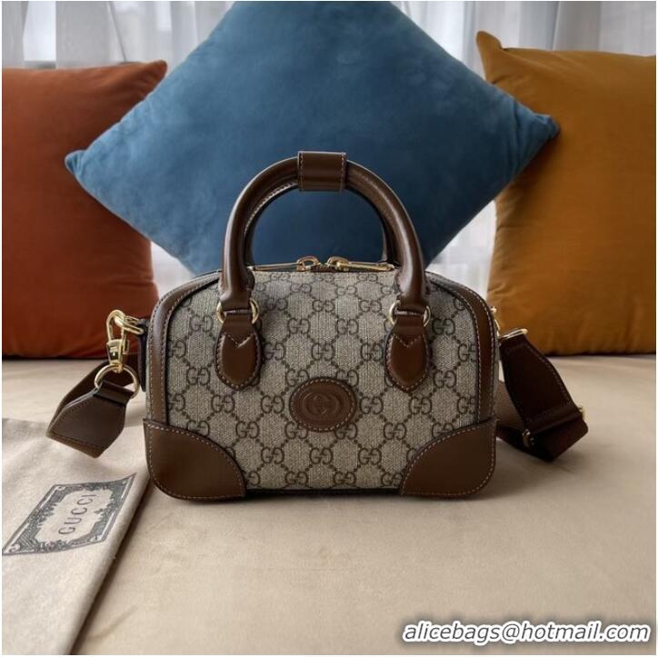 Low Cost Gucci Small duffle bag with Interlocking G 723307 brown