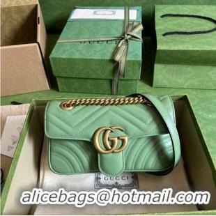 Inexpensive Gucci GG Marmont matelasse mini bag 446744 Sage green