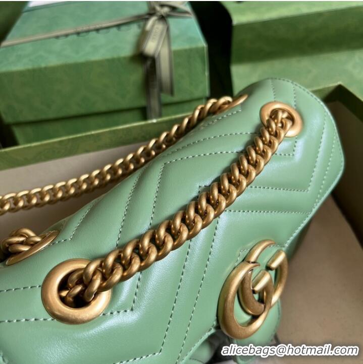 Inexpensive Gucci GG Marmont matelasse mini bag 446744 Sage green