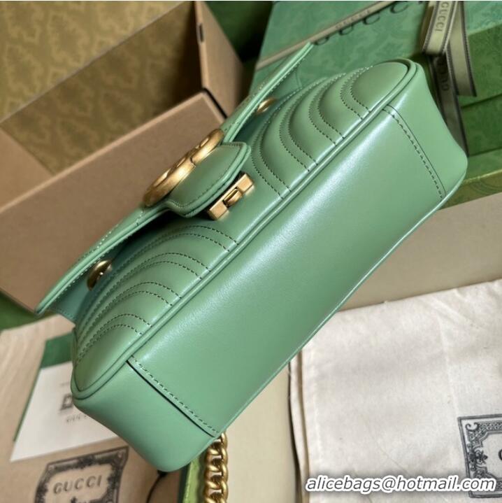 Inexpensive Gucci GG Marmont matelasse mini bag 446744 Sage green