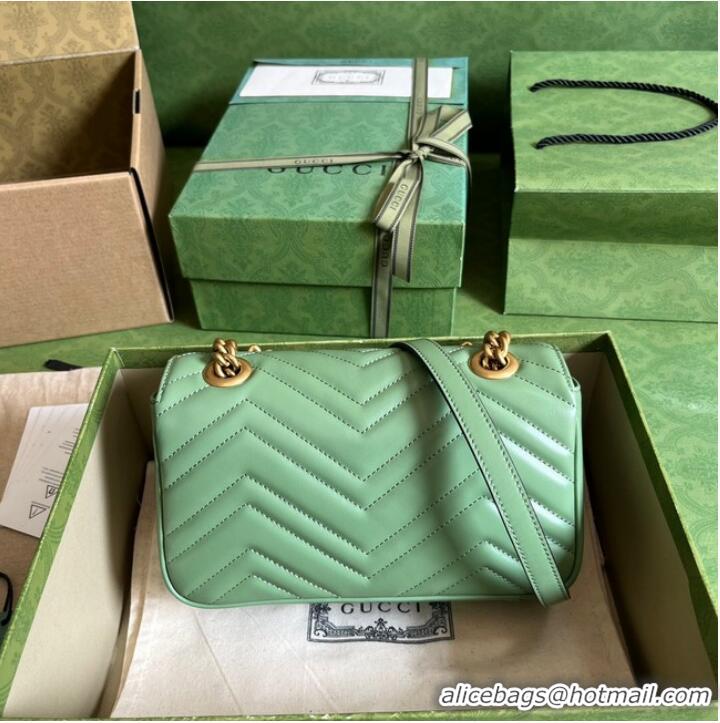 Inexpensive Gucci GG Marmont matelasse mini bag 446744 Sage green