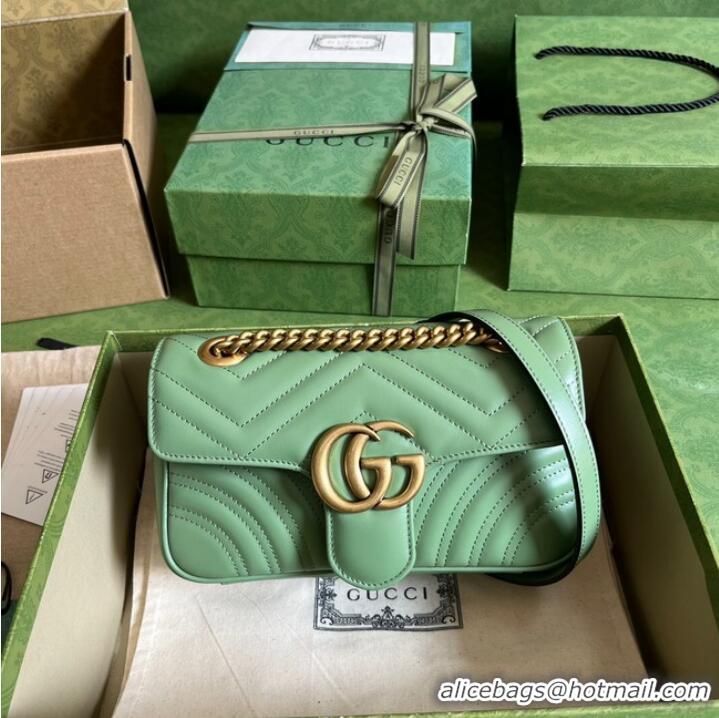 Inexpensive Gucci GG Marmont matelasse mini bag 446744 Sage green