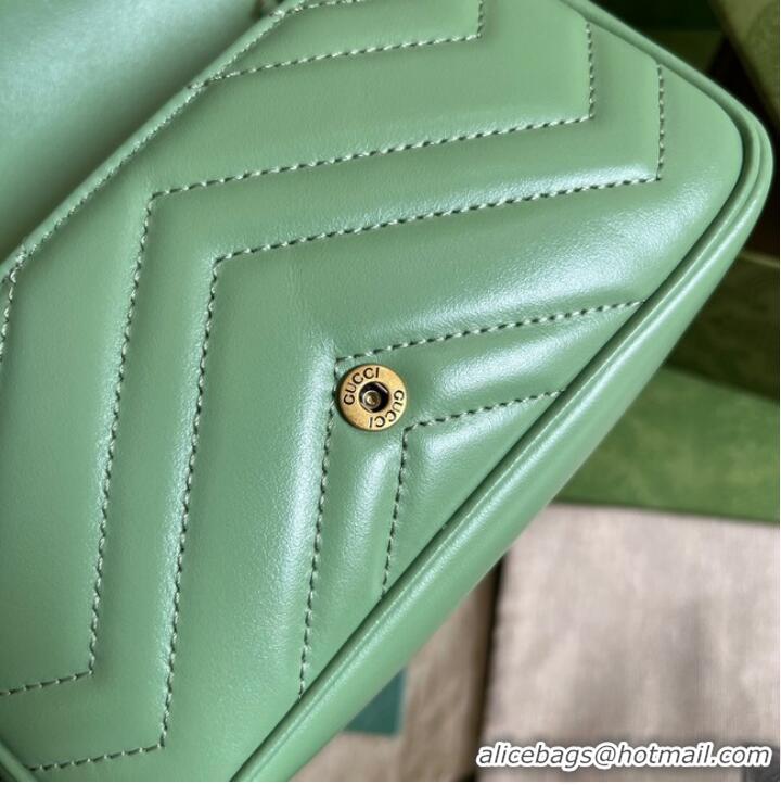 Big Discount Gucci GG Marmont matelasse super mini bag 476433 Sage green