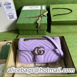 Promotional Gucci GG Marmont matelasse shoulder bag 447632 Lilac