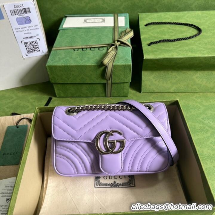 Promotional Gucci GG Marmont matelasse shoulder bag 447632 Lilac