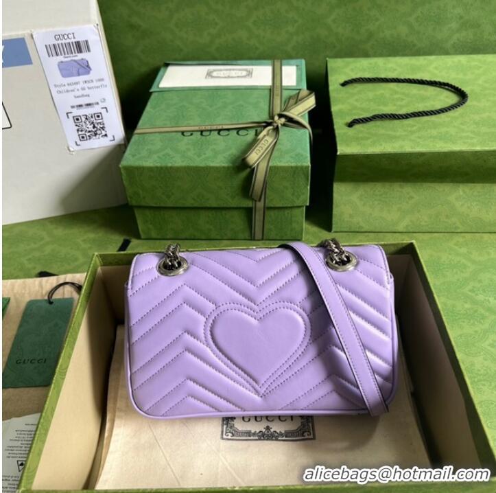 Promotional Gucci GG Marmont matelasse shoulder bag 447632 Lilac