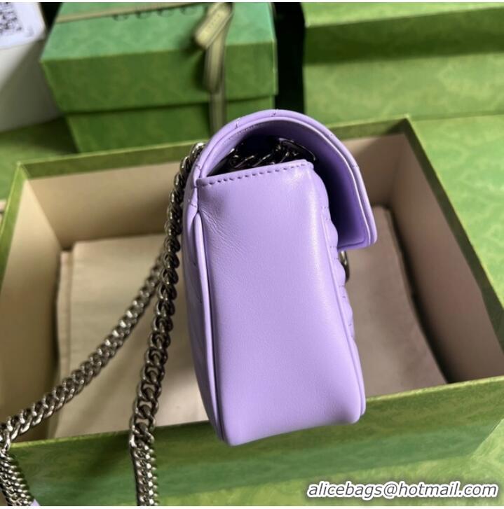 Promotional Gucci GG Marmont matelasse shoulder bag 447632 Lilac