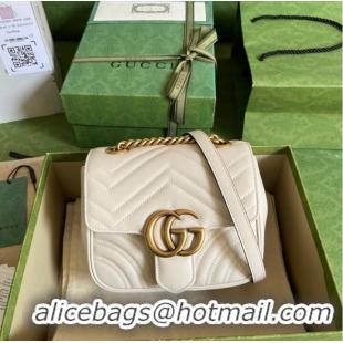 Well Crafted Gucci GG Marmont mini shoulder bag 739682 white