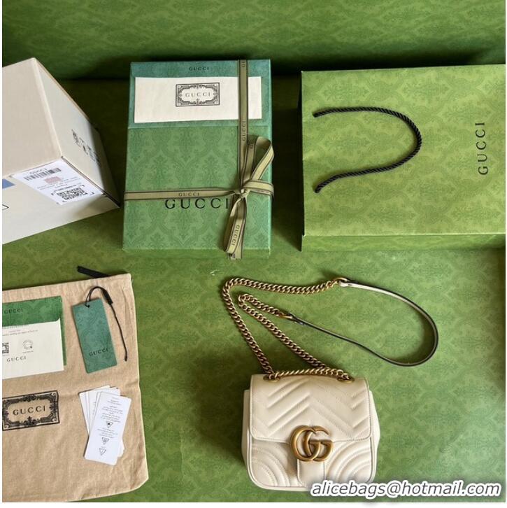 Well Crafted Gucci GG Marmont mini shoulder bag 739682 white