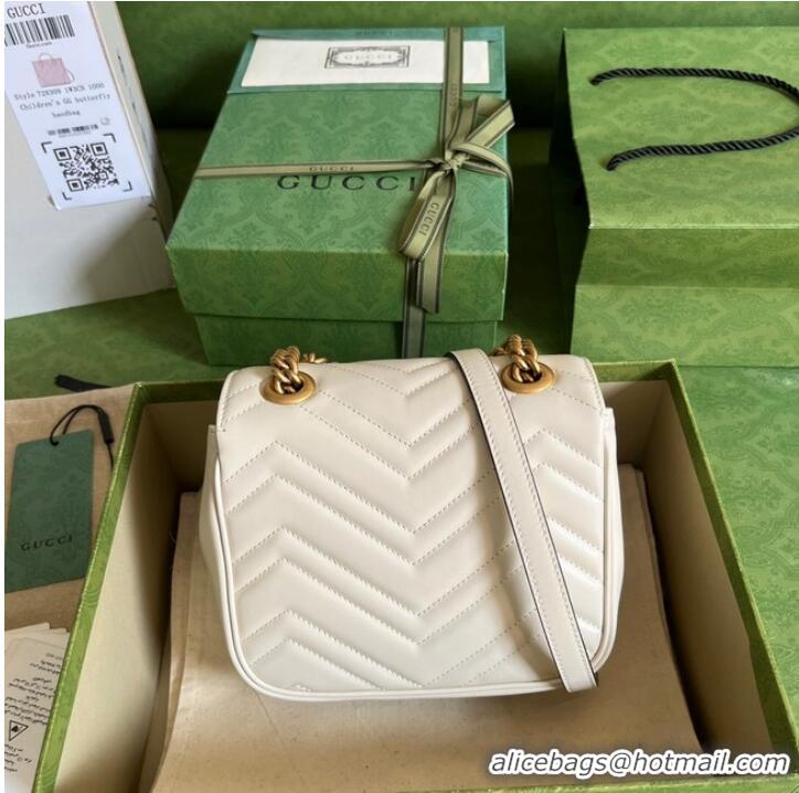 Well Crafted Gucci GG Marmont mini shoulder bag 739682 white