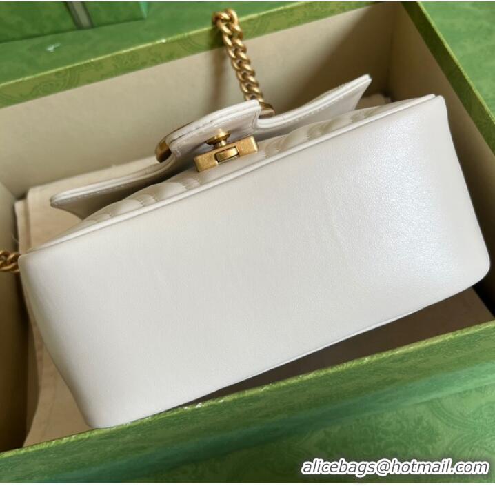 Well Crafted Gucci GG Marmont mini shoulder bag 739682 white