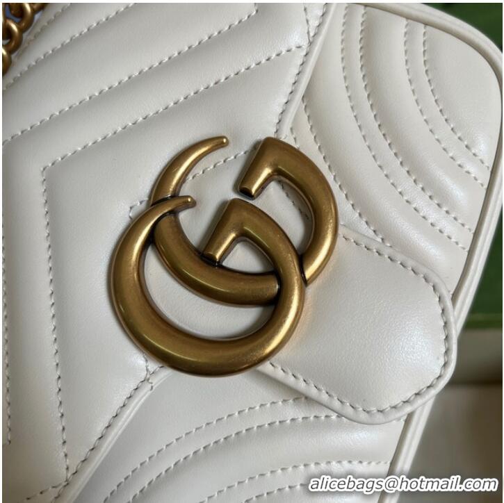 Well Crafted Gucci GG Marmont mini shoulder bag 739682 white