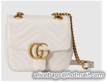 Well Crafted Gucci GG Marmont mini shoulder bag 739682 white