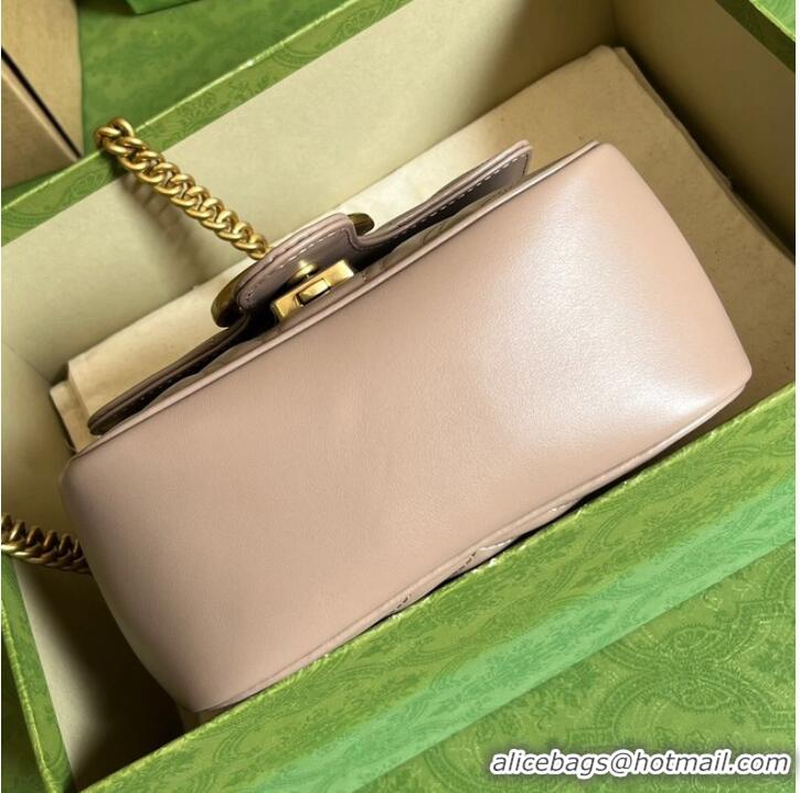 Inexpensive Gucci GG Marmont mini shoulder bag 739682 light pink