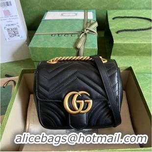 Classic Discount Gucci GG Marmont mini shoulder bag 739682 black