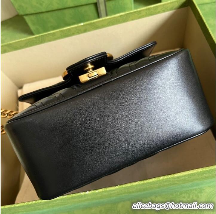 Classic Discount Gucci GG Marmont mini shoulder bag 739682 black