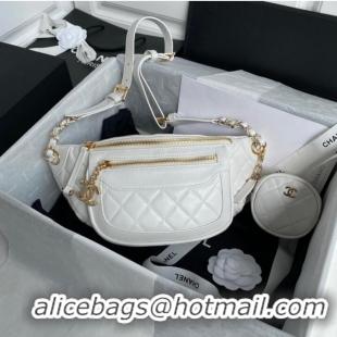 Traditional Specials Chanel Bodypack Sheepskin Leather AS1077 white