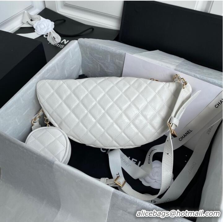 Traditional Specials Chanel Bodypack Sheepskin Leather AS1077 white