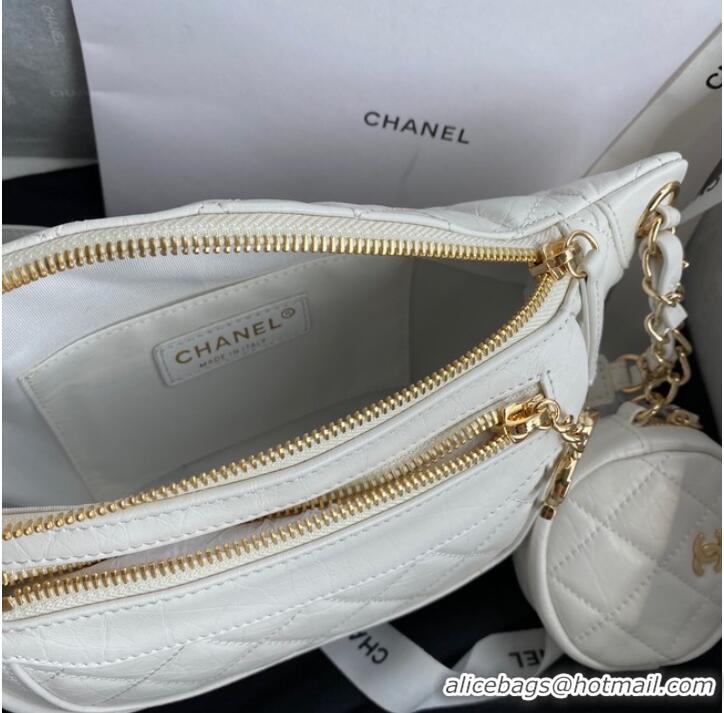 Traditional Specials Chanel Bodypack Sheepskin Leather AS1077 white