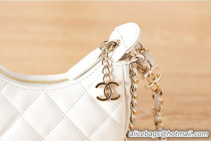 New Fashion Chanel mini Lambskin & Gold-Tone Metal AS3232 white