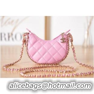 Best Price Chanel mini Lambskin & Gold-Tone Metal AS3232 pink