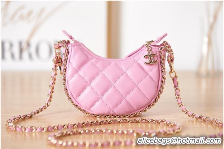 Best Price Chanel mini Lambskin & Gold-Tone Metal AS3232 pink