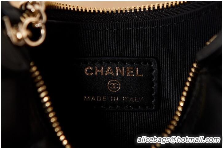 AAAAA Discount Chanel mini Lambskin & Gold-Tone Metal AS3232 black