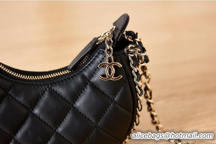 AAAAA Discount Chanel mini Lambskin & Gold-Tone Metal AS3232 black