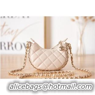 Promotional Chanel mini Lambskin & Gold-Tone Metal AS3232 cream