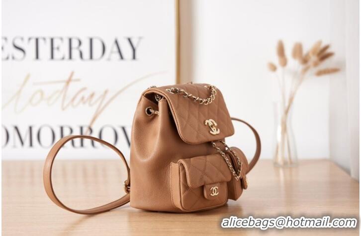 Well Crafted Chanel SMALL BACKPACK AS3860 brown